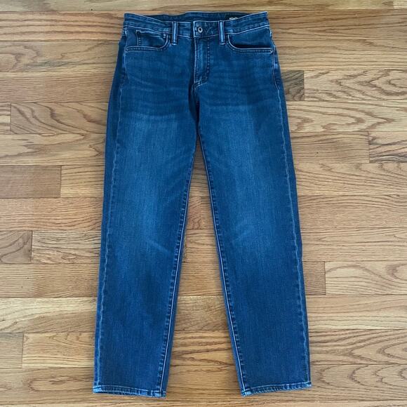 Bonobos Mens Jeans W29 L32 Blue Dark Wash Straight Leg Classic Denim Pants Basic - Picture 1 of 8